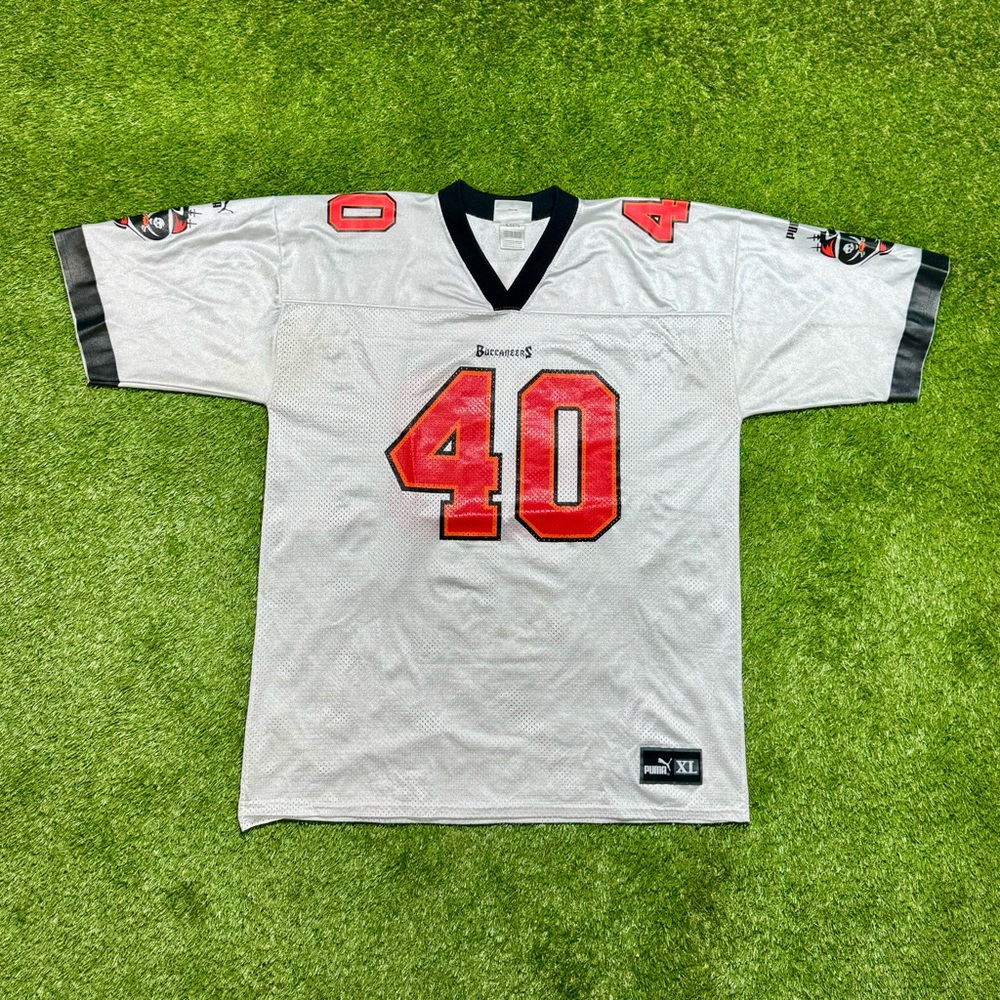 Vintage Puma Tampa Bay Buccaneers Mike Alstott NFL Jersey Men’s Size XL White